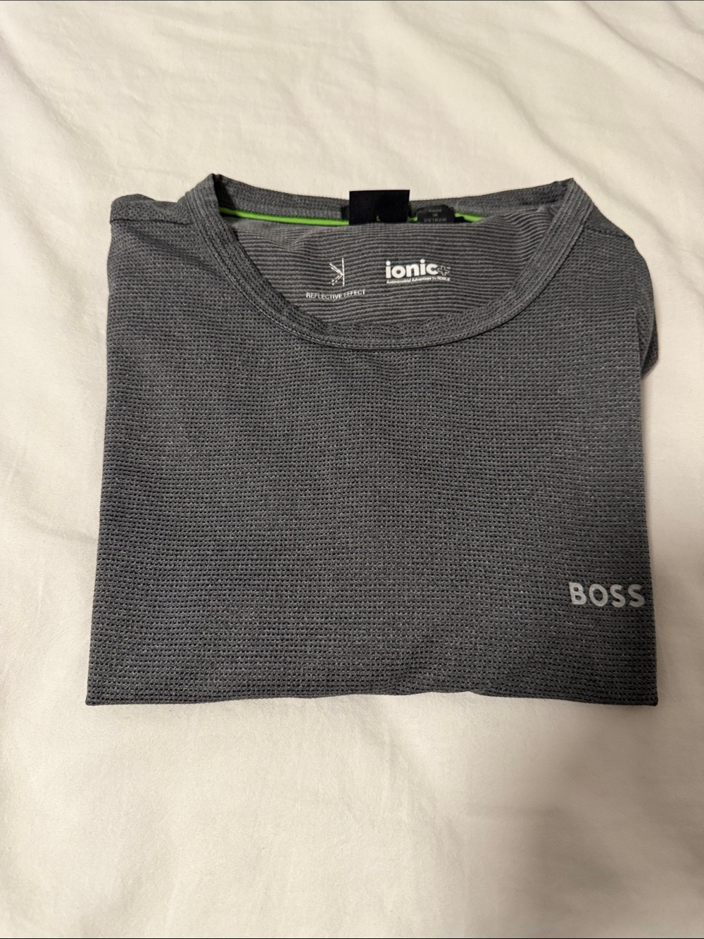 BOSS Men's Charcoal Gray Short-Sleeve Crewneck Tee size L - Picture 6 of 6